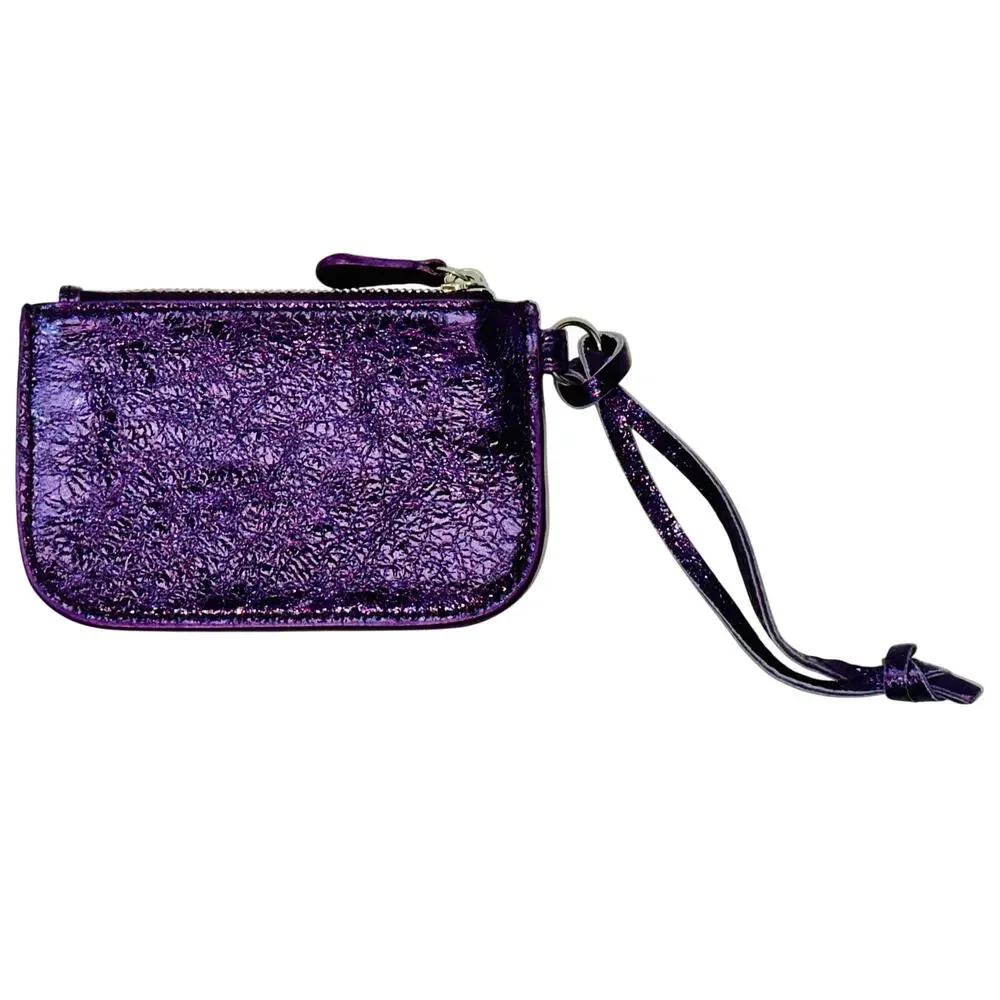 Balenciaga Le Cagole Leather Coin Purse ~ Metallic Purple